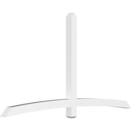 Ekena Millwork Bellingham Architectural Grade PVC Gable Bracket, 96"W x 52"H x 4"D x 4"F, 13/12 Pitch GBP096X52X0404BEL00